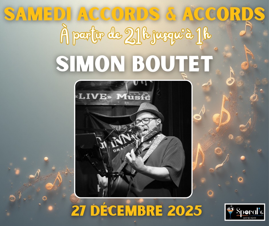 Affiche carree de spectacle acoustique au Sporalie